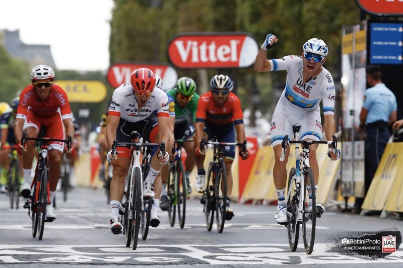 Victorious viking: UAE Team Emirates’ Alexander Kristoff takes final stage win on “Le Tour”