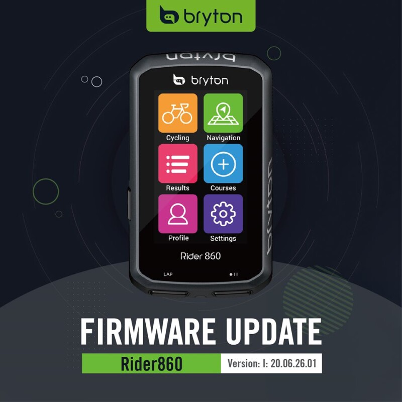 Bryton Rider 860 Update