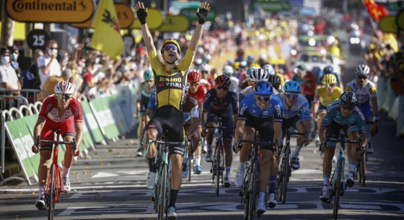 Van Aert Impresses with Victory in Tumultuous Crosswind Stage in Tour