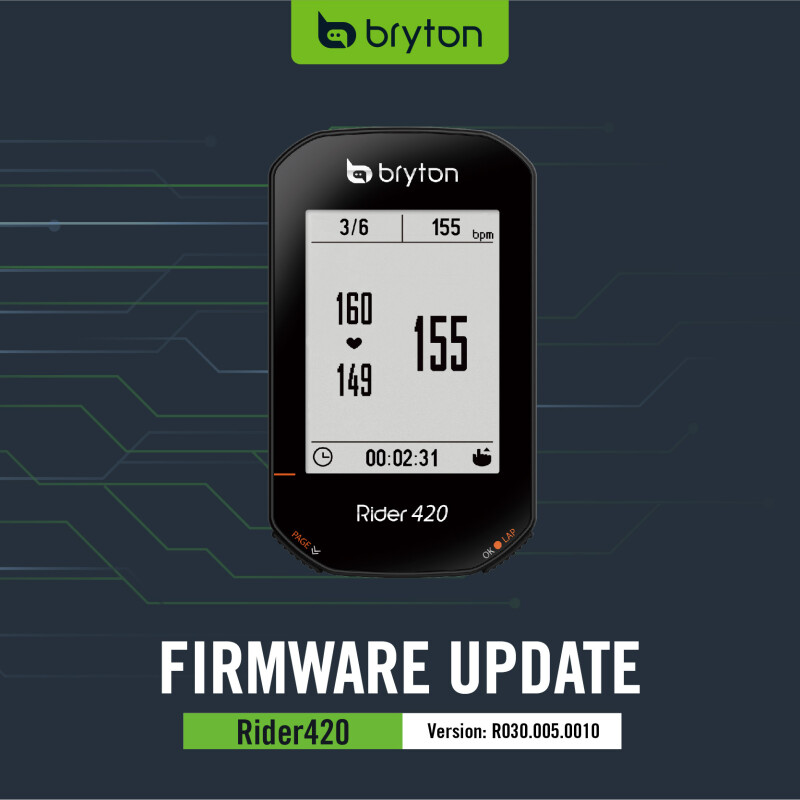 Bryton Rider 420 Update