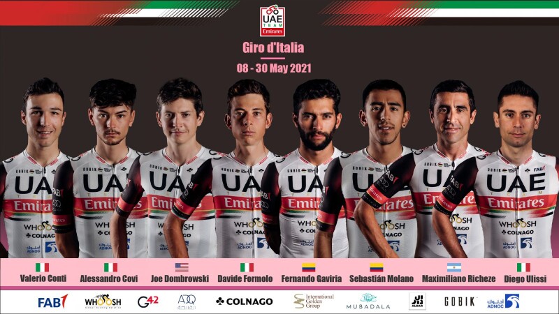 Giro d’Italia: UAE Team Emirates Named for First Grand Tour of the Season