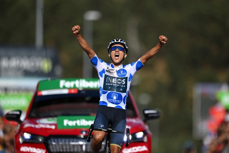 Carapaz Wins Again to Seal Polka Dot Jersey
