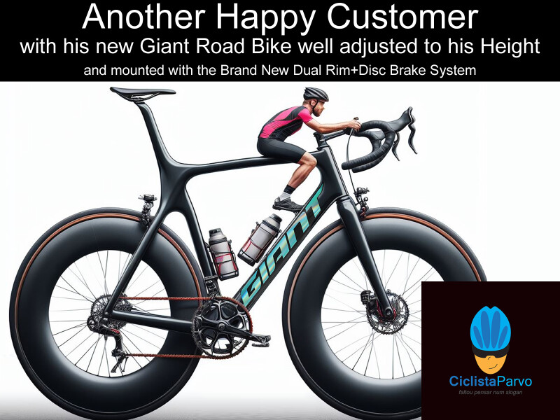 Another Happy Customer with his new Giant Road Bike well adjusted to his Height