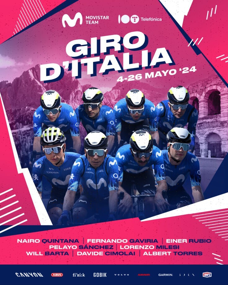 Movistar Team confirms 2024 Giro lineup