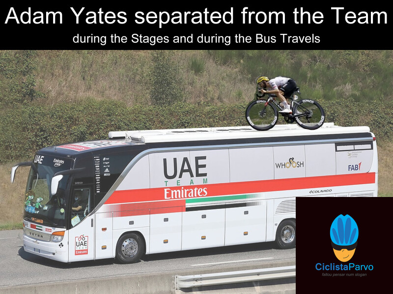 Adam Yates separated from the Team during the Stages and during the Bus Travels