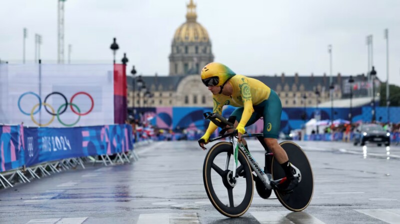 Road cycling: Australia's Grace Brown rides slippery road to Olympic gold in Paris 2024 women's individual time trial