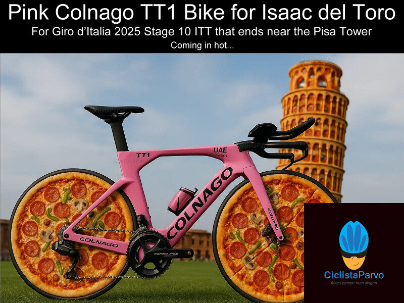 Pink Colnago TT1 Bike for Isaac del Toro