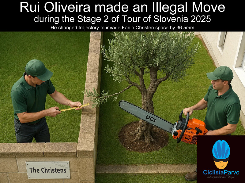 Rui Oliveira made an Illegal Move during the Stage 2 of Tour of Slovenia 2025