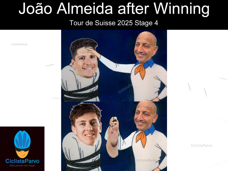João Almeida after Winning Tour de Suisse 2025 Stage 4