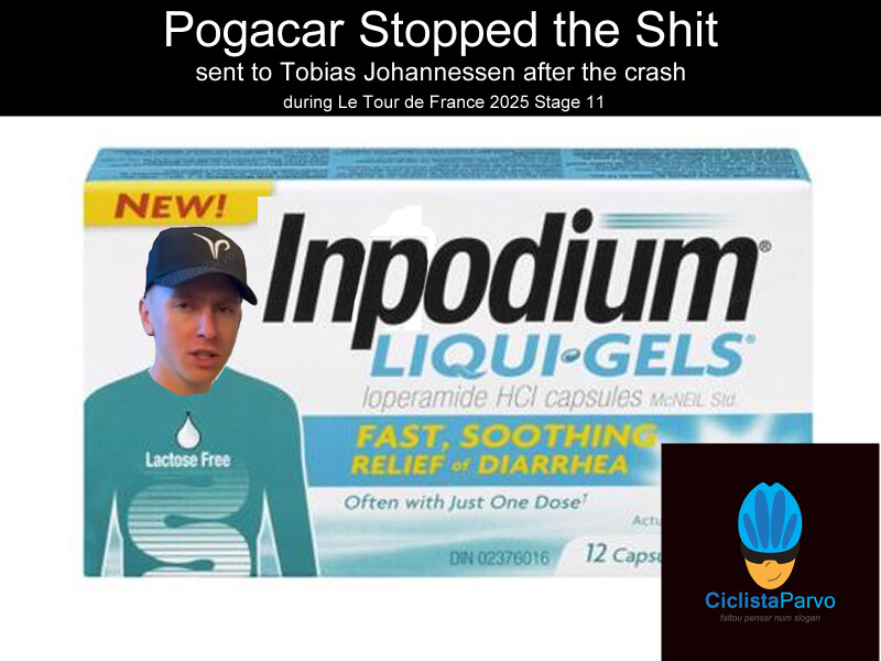Pogacar Stopped the Shit sent to Tobias Johannessen after the crash during Le Tour de France 2025 Stage 11