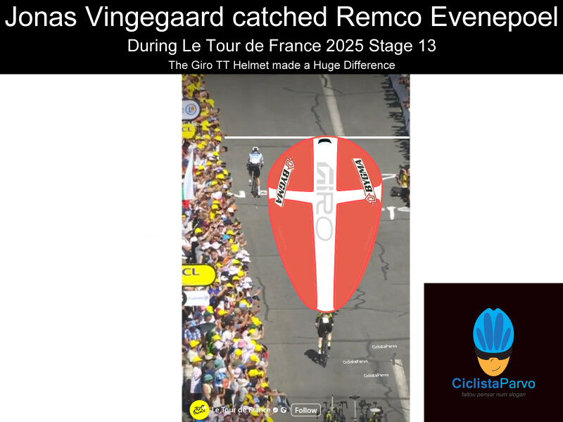 Jonas Vingegaard catched Remco Evenepoel During Le Tour de France 2025 Stage 13