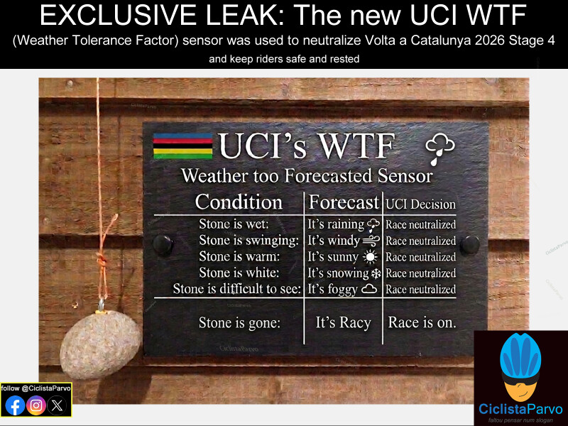 EXCLUSIVE LEAK: The new UCI WTF (Weather Tolerance Factor) sensor