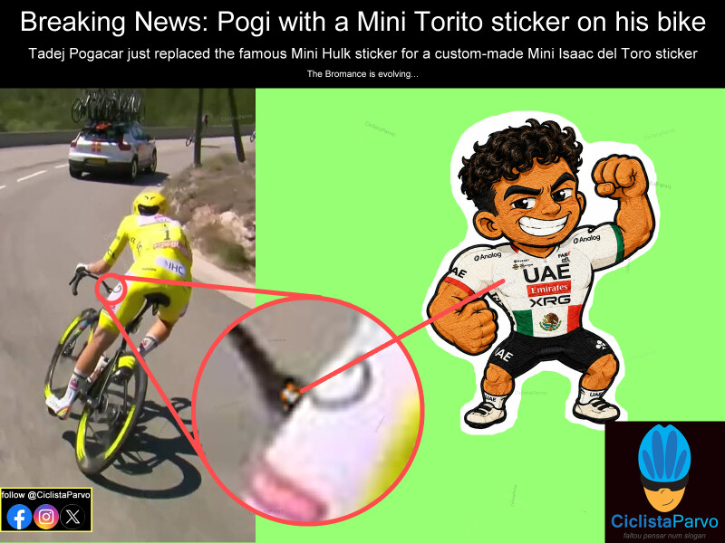 Breaking News: Pogi with a Mini Torito sticker on his bike