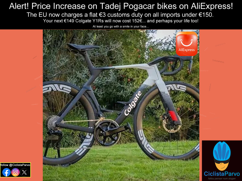 Alert! Price Increase on Tadej Pogacar bikes on AliExpress!