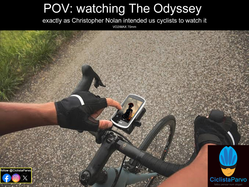 POV: watching The Odyssey exactly as Christopher Nolan intended us cyclists to watch it