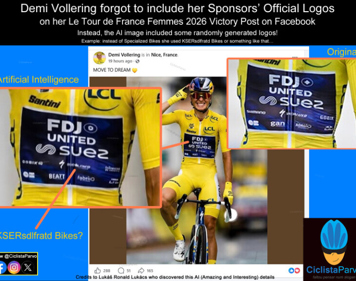 Demi Vollering forgot to include her Sponsors' Official Logos